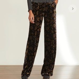 Veronica Beard Edia Floral Velvet Pants